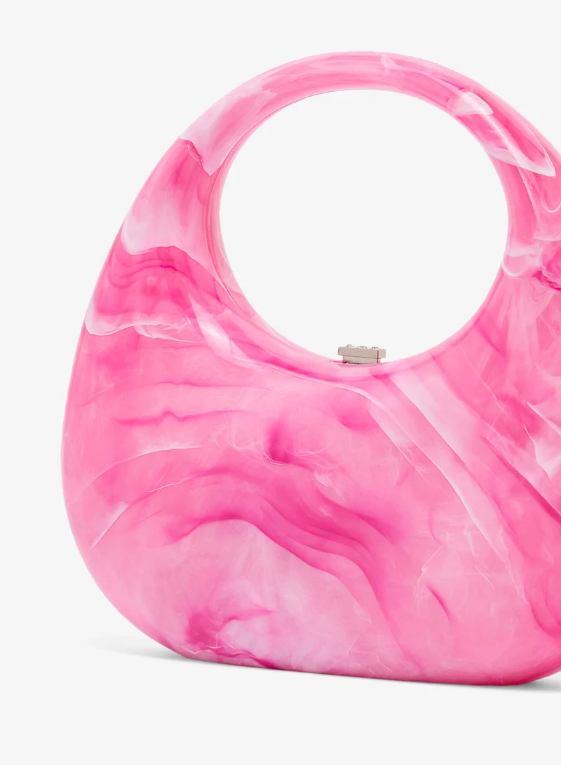 Namshi x Pink Resin Detail Statement Clutch for Women | Best Price UAE